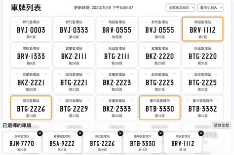 查詢時所輸入的車牌號碼與額外資料|中華民國交通部公路局